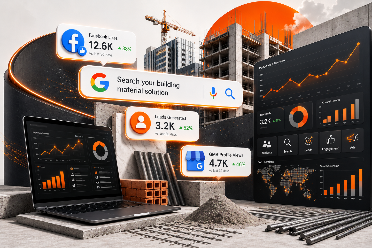 Engaging Brands — building materials marketing dashboard